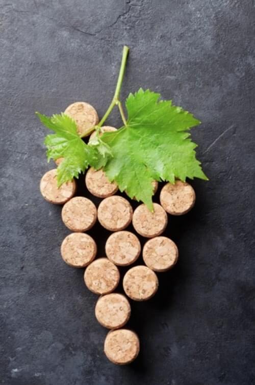 Grapes with corks